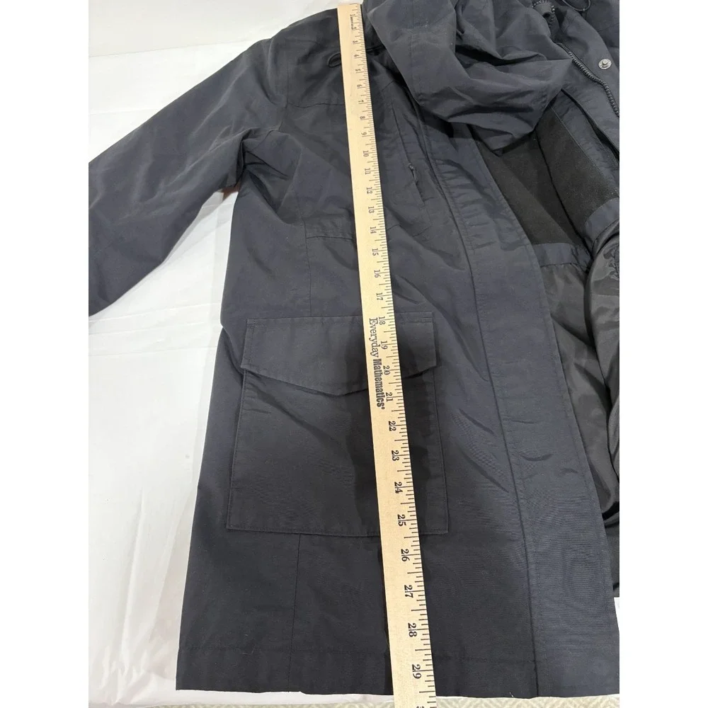 LANDS' END Squall Youth Parka Winter Coat w/ Hood Boys Size M 10-12 JACKET Black